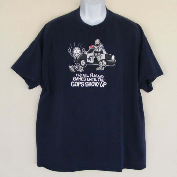 ROBOCOP Tshirt, 2XL, Blue Novelty, Mashup, SS - Picture 2 of 8